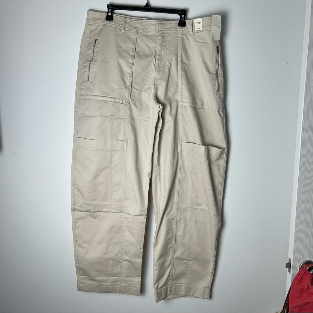 Abercrombie & Fitch Tan Wide Leg Pants